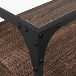 Berkfield Industrial Tv Cabinet With Glass Top Brown Oak 60X35X51 Cm Engineered Wood - thumbnail 8