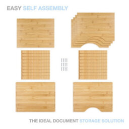 5-Tier Desk Paper Tidy, Stackable Letter Tray Document File Organiser - thumbnail 4