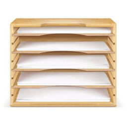 5-Tier Desk Paper Tidy, Stackable Letter Tray Document File Organiser - thumbnail 3