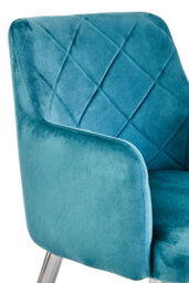 Orsina Light Blue Splayed Dining Chair, Versatile Livingroom Chair, Velvet Upholstered Chair, Decorative Chair - thumbnail 4