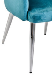 Orsina Light Blue Splayed Dining Chair, Versatile Livingroom Chair, Velvet Upholstered Chair, Decorative Chair - thumbnail 5