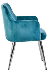 Orsina Light Blue Splayed Dining Chair, Versatile Livingroom Chair, Velvet Upholstered Chair, Decorative Chair - thumbnail 2