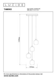 Lucide Tamino Pendant Light Diameter 36Cm Led Dim. 3000K - Black - thumbnail 6