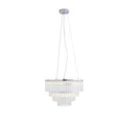 Pagazzi Lighting Pagazzi Seraphina Elegant Tiered Glass Chandelier - thumbnail 3