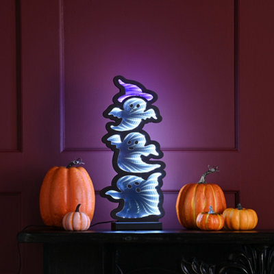 Festive Productions Multicolour Led Stacked Ghosts Infinity Light (H) 400mm