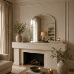 Yearn Minimal Bevelled Mantle Mirror Gold 91(W) X 69Cm(H) - thumbnail 4