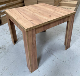 Furneo Modern Dining Table Only Extendable 90-180Cm Oak Effect Golden 01 - thumbnail 4