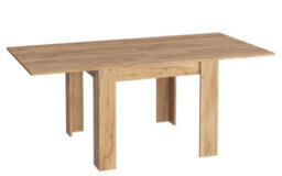 Furneo Modern Dining Table Only Extendable 90-180Cm Oak Effect Golden 01 - thumbnail 8