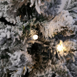 Samuel Alexander 2Ft (60Cm) Battery Operated Snow Flocked Mini Christmas Tree In Silver Pot With Warm White Leds - thumbnail 4