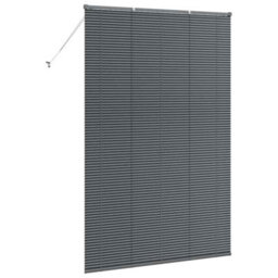 Berkfield Window Blind With Curtains Manual Dark Grey Aluminium - thumbnail 7