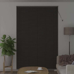 Berkfield Window Blind With Curtains Manual Dark Grey Aluminium - thumbnail 3