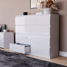Lassic Vida Designs Glinton 8 Drawer Chest (100% Fsc), White - thumbnail 4