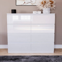 Lassic Vida Designs Glinton 8 Drawer Chest (100% Fsc), White - thumbnail 2