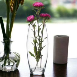 Urbn-Living Urbnliving 26Cm Height Clear Glass Bent Wedding Vase Flower Pot - thumbnail 2