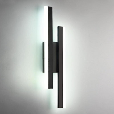 Pheashine Black Led Wall Lights,modern Wall Light 6500K Cool White, For Bedroom, Living Room, Corridor, Hallway - image 1