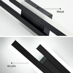 Pheashine Black Led Wall Lights,modern Wall Light 6500K Cool White, For Bedroom, Living Room, Corridor, Hallway - thumbnail 2