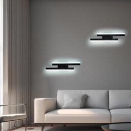 Pheashine Black Led Wall Lights,modern Wall Light 6500K Cool White, For Bedroom, Living Room, Corridor, Hallway - thumbnail 4