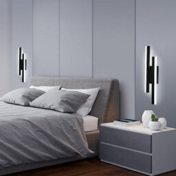 Pheashine Black Led Wall Lights,modern Wall Light 6500K Cool White, For Bedroom, Living Room, Corridor, Hallway - thumbnail 5