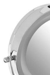 Orsina Wall Mounted Led Mirror, Durable 29X18Cm Chrome Bathroom Mirror, Swivel Design - thumbnail 4
