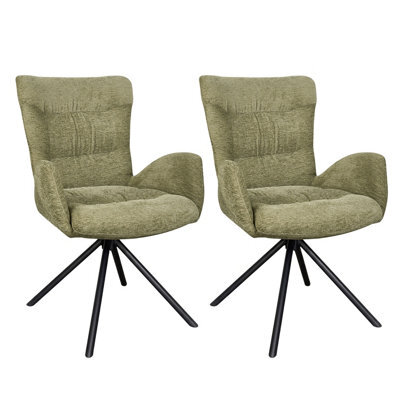 Sonara Modern Swivel Accent Chair Stylish Upholstered Seat Set Of 2 - image 1