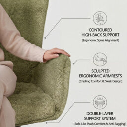 Sonara Modern Swivel Accent Chair Stylish Upholstered Seat Set Of 2 - thumbnail 8