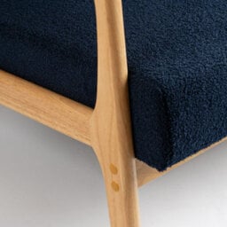 Scottish Everlastings Ltd. Scottish Everlastings Navy Boucle Chair (Curved Arms) - thumbnail 3