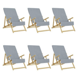 Berkfield Soft Beach Towels 6 Pcs Grey 60X135 Cm Fabric 400 Gsm