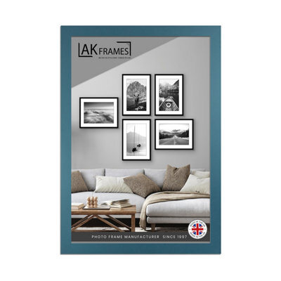 "AK Frames Sleek 18X16"" Navy Blue Thin Modern Picture Frame - Slim And Design For Posters, Prints And Photos - Elegant Wall Frame Decor" - image 1