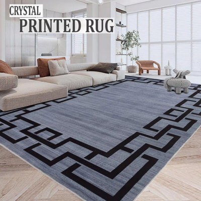 Ameha Extra Large Area Printed Rug Luxury Bedroom Living Room Greek Key Pattern Carpet Indoor/outdoor Floor Mat(Nico, 200X290 Cm) - image 1