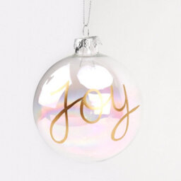 Widdop Set Of 4 Iridescent Hanging Glass Baubles - Pink Feather - thumbnail 3