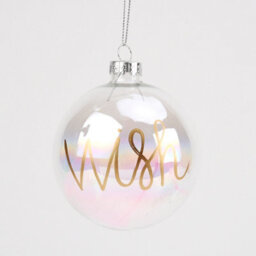 Widdop Set Of 4 Iridescent Hanging Glass Baubles - Pink Feather - thumbnail 4