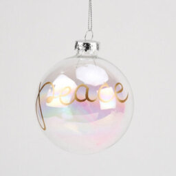Widdop Set Of 4 Iridescent Hanging Glass Baubles - Pink Feather - thumbnail 5
