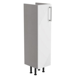 Ennis Slim Gloss White Modern Freestanding Bathroom & Wet Room Base Unit (W)195mm (H)820mm - thumbnail 1