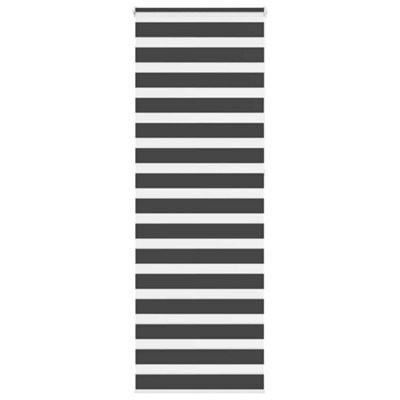 Berkfield Zebra Blind Black 75X230 Cm Fabric Width 70.9 Cm Polyester - image 1