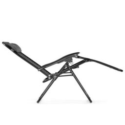 Vonhaus Zero Gravity Chairs Set Of 2, Grey Reclining Sun Loungers For Garden, Textilene Folding Garden Chairs, Removable Headrest - thumbnail 9
