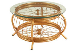 Orsina Mantis Gold Finish Coffee Table - thumbnail 3