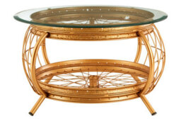 Orsina Mantis Gold Finish Coffee Table - thumbnail 1