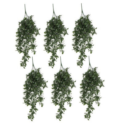 Leaf Pack Of 6 X Hanging Uv And Fire Resistant Artificial Peperomia Plant 68Cm - image 1