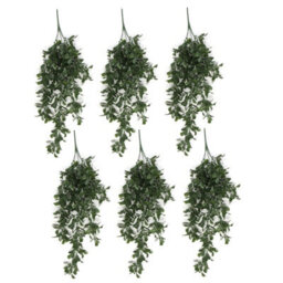 Leaf Pack Of 6 X Hanging Uv And Fire Resistant Artificial Peperomia Plant 68Cm - thumbnail 1