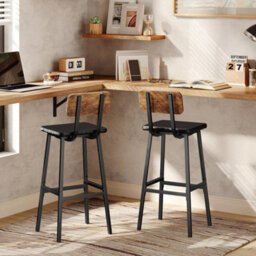 Bar Stools Set Of 2 Pu Upholstered Breakfast Bar Chairs Barstools - thumbnail 3