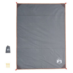 Picnic Blanket With Pegs Grey And Orange 205X155 Cm - thumbnail 3