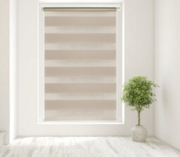 Caecus Blinds Day & Night Zebra Roller Blind Taupe 160Cm X 160Cm - thumbnail 2