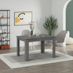 Decortie Tolmen Dining Table Rectangular Extendable Table For 4 Seater Contemporary Kitchen Table 120Wcm Living Room, Retro Grey - thumbnail 1