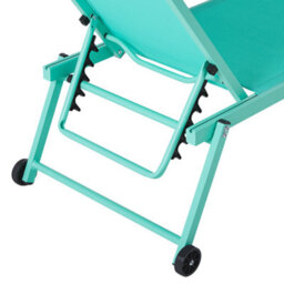 Beliani Sun Lounger Portofino Reclining Metal Turquoise - thumbnail 6
