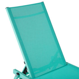 Beliani Sun Lounger Portofino Reclining Metal Turquoise - thumbnail 5
