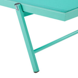 Beliani Sun Lounger Portofino Reclining Metal Turquoise - thumbnail 7