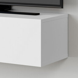 "Decortie Francy Wall-Mounted Tv Unit Modern Media Centre Tv Cabinet 42"" White 135Cm" - thumbnail 4