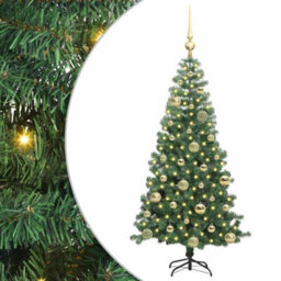 Vidaxl Christmas Tree With 150 Leds With Stand Green 120 Cm Pvc - thumbnail 2