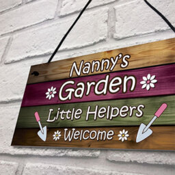 Red Ocean Garden Sign Hanging Wall Plaque Gift For Nan Nanny Summerhouse Sign Gift From Grandchildren - thumbnail 7