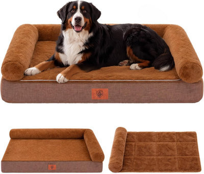 Luckracer Large Dog Bed Sofa Washable Orthopedic Dog Beds Blue 110X79X16Cm - image 1